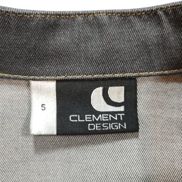 Clement Design Yuma Denim Chef Coat Jacket Long Sleeve Shirt Mens 5 3XL France - Picture 6 of 8